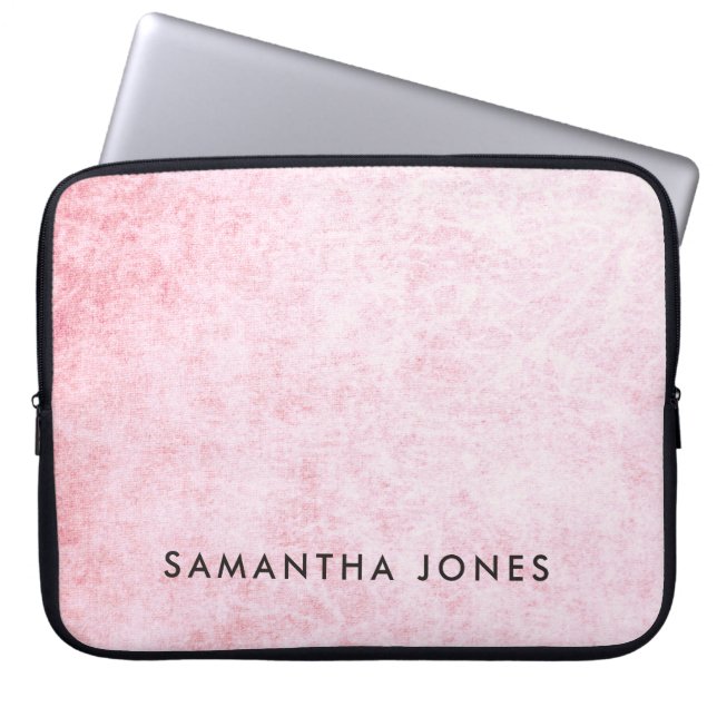 Pink Velvet texture pattern Laptop Sleeve (Front)