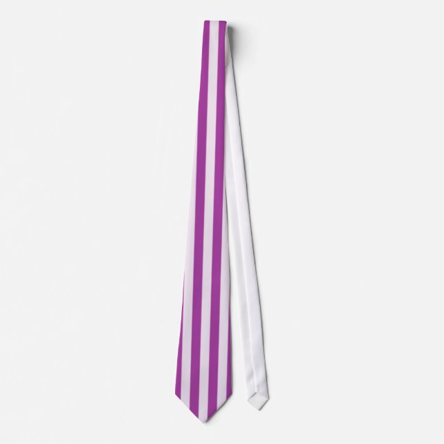 Pink vertical stripe tie (Front)