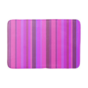 Pink vertical stripes bath mat