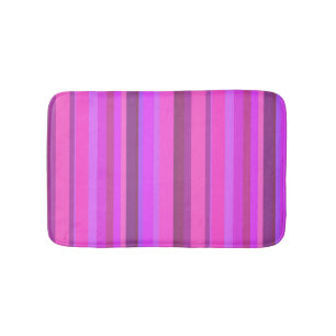 Pink vertical stripes bath mat