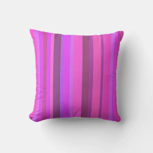 Pink vertical stripes cushion
