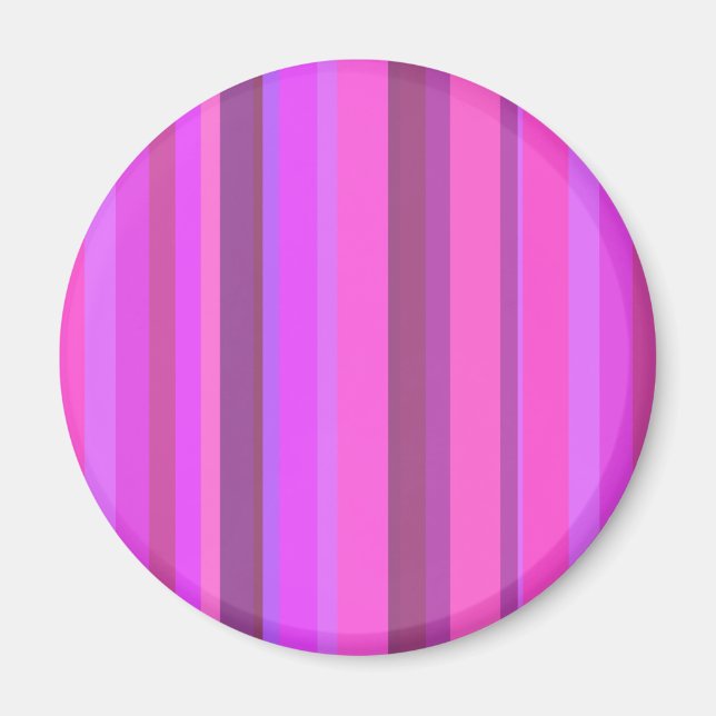 Pink vertical stripes magnet (Front)