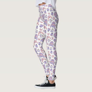 Pink Vibes 90s Fashion Leggings