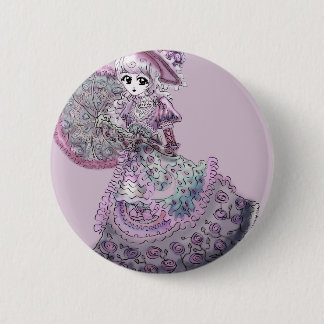 Pink Victorian Anime Girl Gothic Lolita Vintage 6 Cm Round Badge