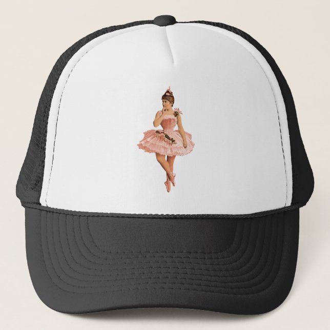 Pink Victorian Ballerina Trucker Hat (Front)