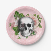 Pink Victorian Gothic Skull Halloween