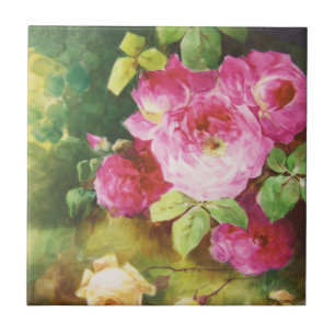 Pink Victorian Rose Tile
