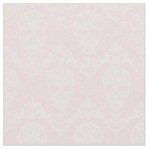 pink victorian skulls fabric