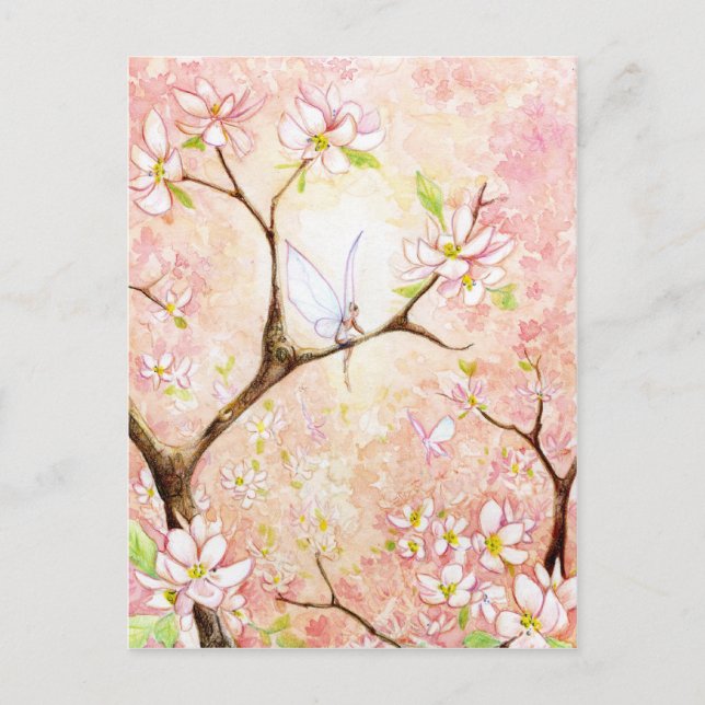 Pink View Blossom Postcard (Front)
