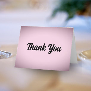 Pink Vignette Thank You Wedding Card