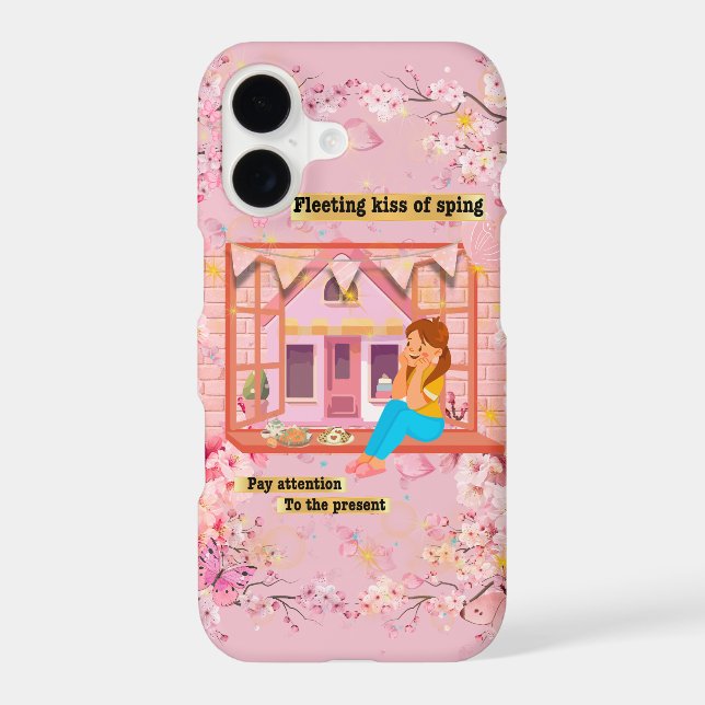 Pink Vintage Aesthetic Collage iPhone Case (Back)