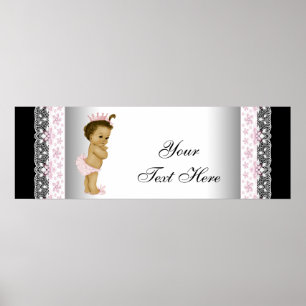 Pink Vintage Baby Girl Princess Poster