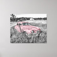 Pink Vintage Car