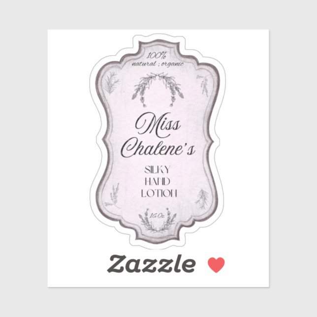 Pink Vintage Chamomile Lotion Antique Jar Bottle  (Sheet)