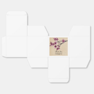 Pink Vintage Cherry Blossoms Favour Boxes
