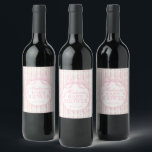 Pink Vintage Fancy Floral Baby Shower Favors Wine Label<br><div class="desc">A charming blend of vintage elegance and playful femininity, this party decor collection features soft preppy florals paired with delicate coquette bows. Designed to feel timeless yet fresh, each piece brings a sweet, polished touch to your celebration. ★ Let me help you plan your next party! ★ If you need...</div>