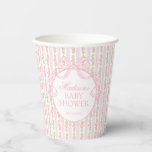 Pink Vintage Fancy Floral Baby Shower Paper Cups<br><div class="desc">A charming blend of vintage elegance and playful femininity, this party decor collection features soft preppy florals paired with delicate coquette bows. Designed to feel timeless yet fresh, each piece brings a sweet, polished touch to your celebration. ★ Let me help you plan your next party! ★ If you need...</div>