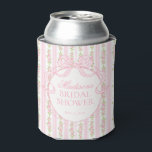 Pink Vintage Fancy Floral Bridal Shower Favor Can Cooler<br><div class="desc">A charming blend of vintage elegance and playful femininity, this party decor collection features soft preppy florals paired with delicate coquette bows. Designed to feel timeless yet fresh, each piece brings a sweet, polished touch to your celebration. ★ Let me help you plan your next party! ★ If you need...</div>