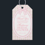 Pink Vintage Fancy Floral Bridal Shower Favors Gift Tags<br><div class="desc">A charming blend of vintage elegance and playful femininity, this party decor collection features soft preppy florals paired with delicate coquette bows. Designed to feel timeless yet fresh, each piece brings a sweet, polished touch to your celebration. ★ Let me help you plan your next party! ★ If you need...</div>