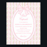 Pink Vintage Fancy Floral Time Capsule Game Poster<br><div class="desc">A charming blend of vintage elegance and playful femininity, this party decor collection features soft preppy florals paired with delicate coquette bows. Designed to feel timeless yet fresh, each piece brings a sweet, polished touch to your celebration. ★ Let me help you plan your next party! ★ If you need...</div>