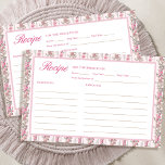 Pink Vintage Floral Bridal Shower Recipe<br><div class="desc">Pink Vintage Floral Bridal Shower Recipe</div>
