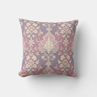 Pink vintage floral pattern cushion