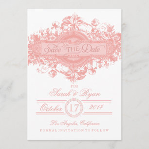 PINK VINTAGE FLOWER SAVE THE DATE