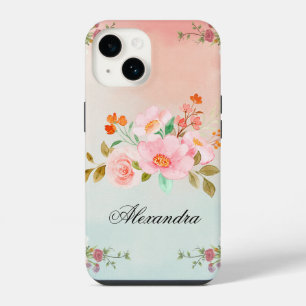 Pink Vintage Flowers, Flourishing Flowers iPhone 14 Case