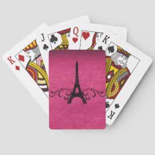 Pink Vintage French Flourish Playing Cards