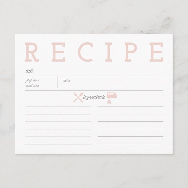 Pink Vintage Kitchen Companion Postcard (Front)