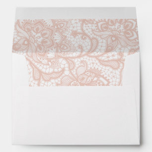 Pink Vintage Lace Christian Wedding Invitation Env Envelope
