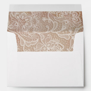 Pink Vintage Lace Invitation Envelope