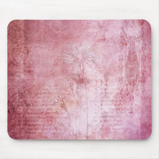 Pink Vintage Mousepad (Front)