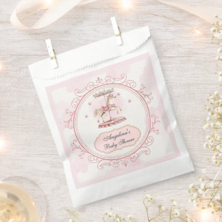 Pink Vintage Pony- Baby Shower Favour Bags