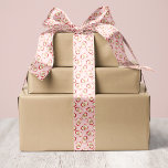 Pink Vintage Retro Santa Claus Christmas<br><div class="desc">Add a nostalgic touch to your holiday decorations with this pink vintage Santa Claus Christmas satin ribbon. Featuring a classic Santa Claus design with festive snowflakes against a solid background, this ribbon is perfect for gift wrapping, holiday crafts, wreaths, and more. The retro style and vibrant design make it a...</div>
