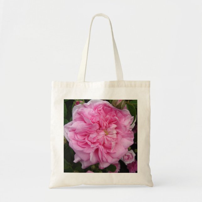 Pink Vintage Rose floral Flowers Tote Bag (Front)