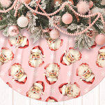 Pink Vintage Santa Claus Face Watercolor<br><div class="desc">Add a touch of nostalgic charm to your holiday decor with our Pink Vintage Santa Claus Face Watercolor Tree Skirt! This festive tree skirt features a delightful watercolor pattern of classic Santa Claus faces set against a vibrant background, adorned with delicate snowflakes. Perfect for bringing a warm and joyful atmosphere...</div>