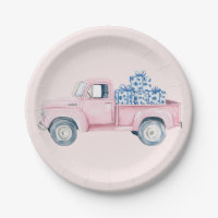 Pink Vintage Truck with Presents
