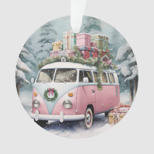 Pink Vintage Vanagon Ornament