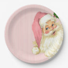 Pink Vintage Victorian Santa Claus Shabby