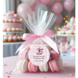 Pink Vintage Western Cowgirl Bachelorette Party Classic Round Sticker