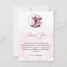 Pink Vintage Western Cowgirl Bachelorette Party 