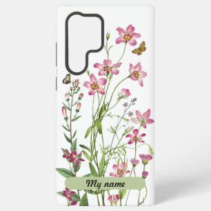 Pink Vintage Wildflowers - Customise Samsung Galaxy Case