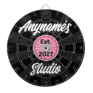 Pink Vinyl Record Design -Your Name Music Studio Dartboard