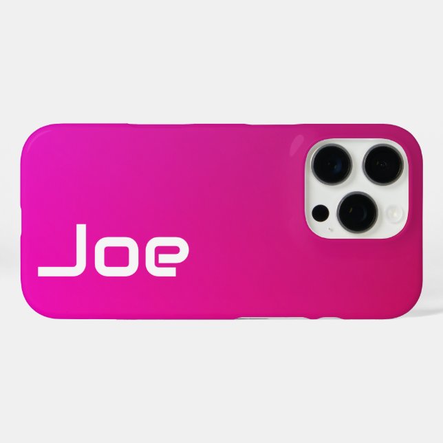 Pink-Violet Gradient – Personalised with Your Name Case-Mate iPhone Case (Back (Horizontal))