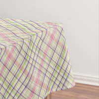 Pink Violet Purple Lime Green Plaid Pattern