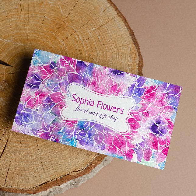 Pink violet teal hand painted watercolor floral (Pink violet teal hand painted watercolor floral )