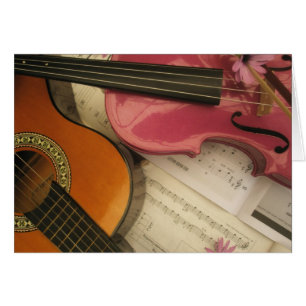 Pink Violin and Guitar