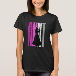 Pink Violin Aunt Vintage Distressed Style Plays Th T-Shirt
