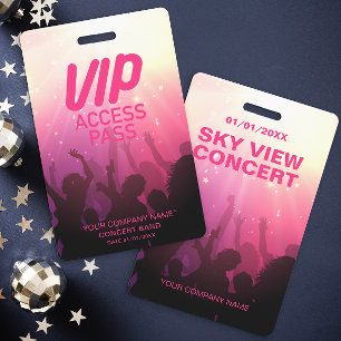 Pink VIP All Access Concert Badge ID Badge